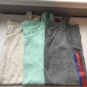 3 Merona thick strap tank tops